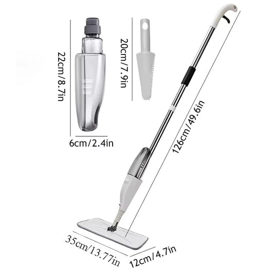 Houseery 360° Refillable Spray Mop System – Microfiber Floor Cleaning Set