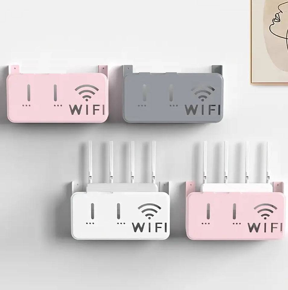 Houseery Wall-Mounted WiFi Router Shelf & Organizer