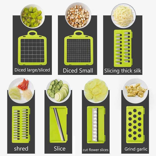 Houseery 14-in-1 Vegetable Chopper, Slicer & Dicer Set