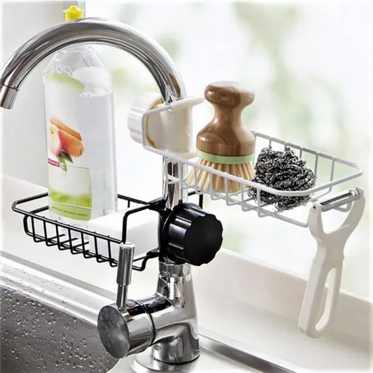 Houseery Stainless Steel Sink Caddy & Sponge Organizer
