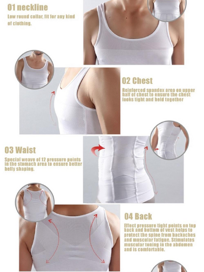 Men's SlimFit Compression Shaper Vest