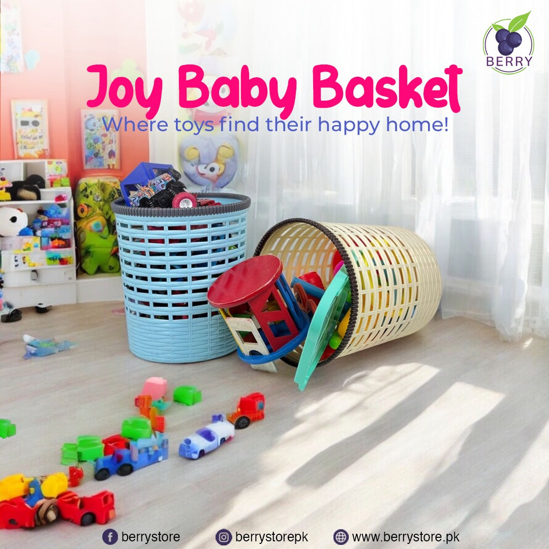 Houseery Multi-Purpose Storage Basket – Durable Organizer Bin for Home & Kids' Rooms