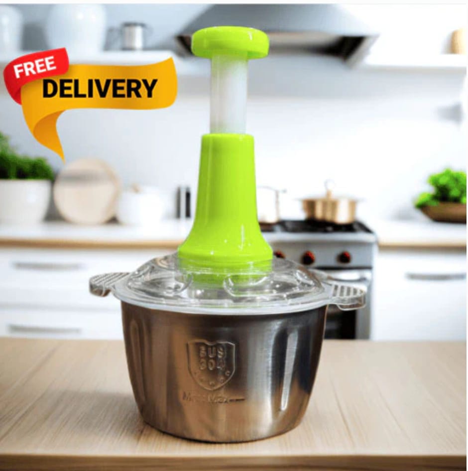 Houseery Hand-Pull Speedy Chopper — Manual Food Processor (2000ml)