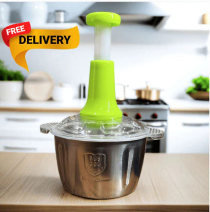 Houseery Hand-Pull Speedy Chopper — Manual Food Processor (2000ml)