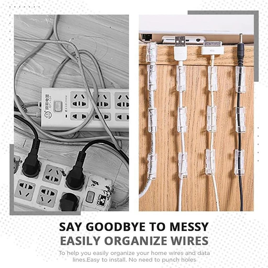 Houseery Self-Adhesive Cable Management Clips (20 Pcs)