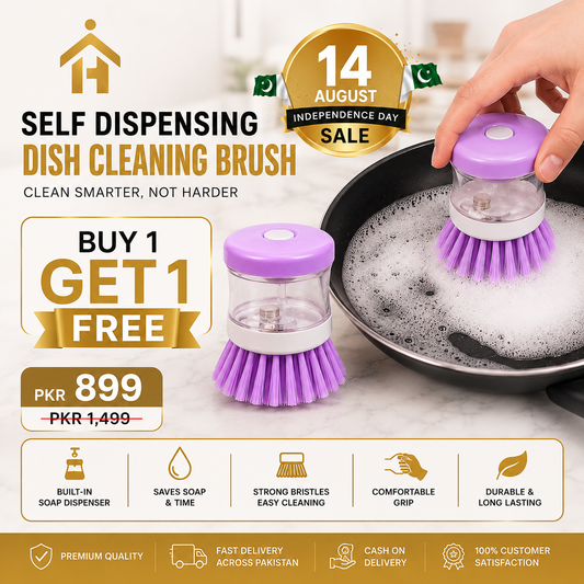 Self Dispensing Cleaning Dish Brush , BUY ONE GET ONE FREE BIG OFFER UNTIL 14Aug