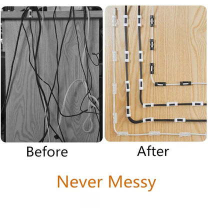 Houseery Self-Adhesive Cable Management Clips (20 Pcs)