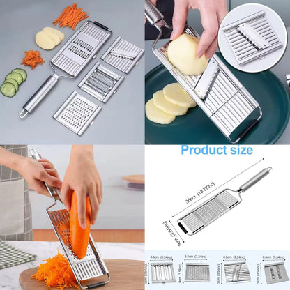 Houseery 5-in-1 Handheld Vegetable Slicer & Mandoline