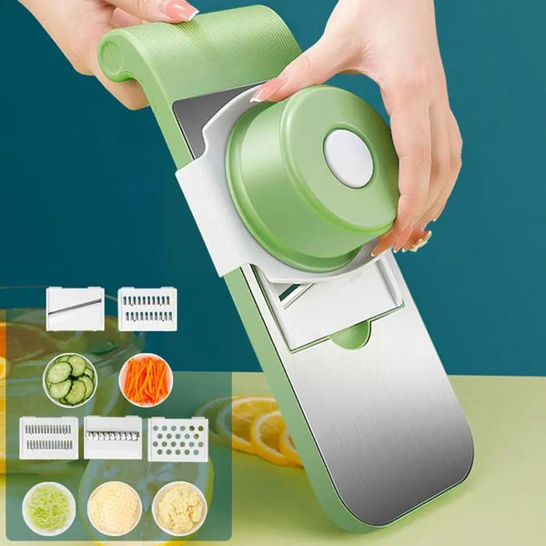 Houseery 5-in-1 Handheld Vegetable Slicer & Mandoline