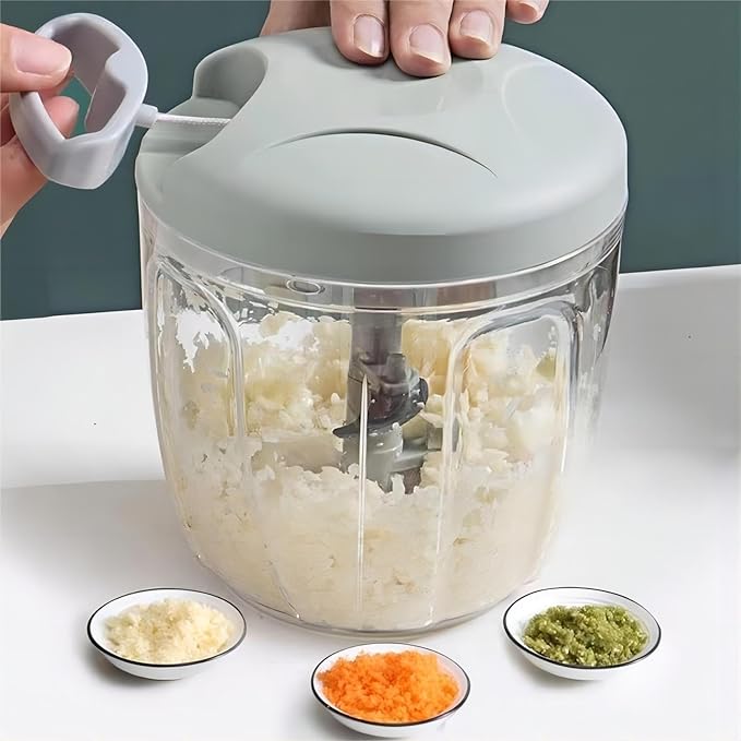 Houseery Hand-Pull Speedy Chopper — Manual Food Processor (2000ml)