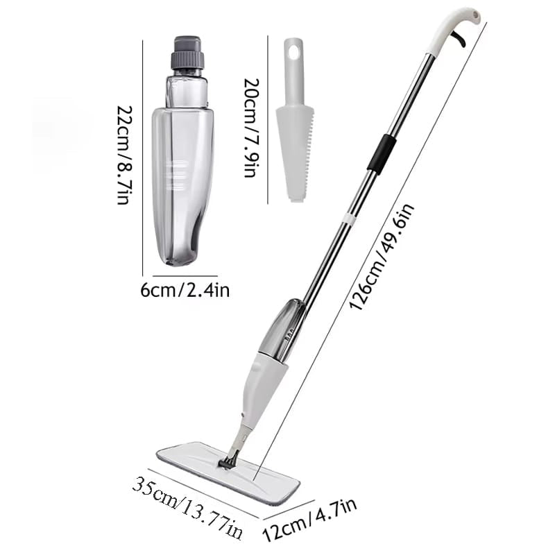 Houseery 360° Refillable Spray Mop System – Microfiber Floor Cleaning Set