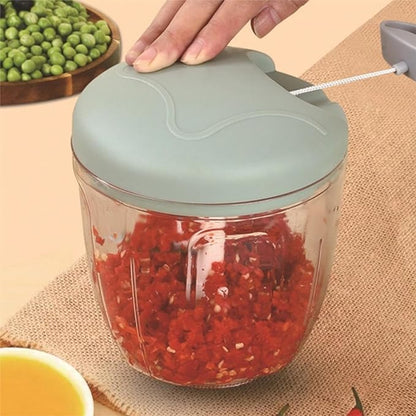 Houseery Hand-Pull Speedy Chopper — Manual Food Processor (2000ml)