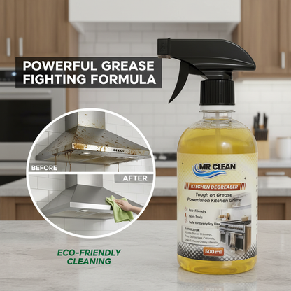Houseery Heavy-Duty Degreaser Spray – Oil & Grease Remover for Stove, Tiles & Sink