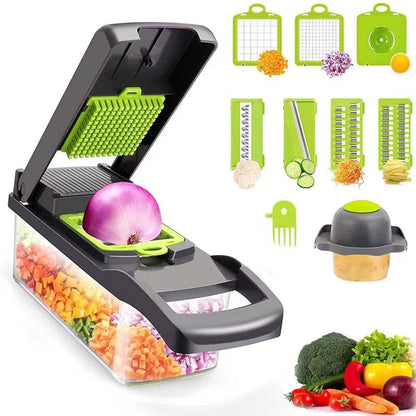 Houseery 14-in-1 Vegetable Chopper, Slicer & Dicer Set