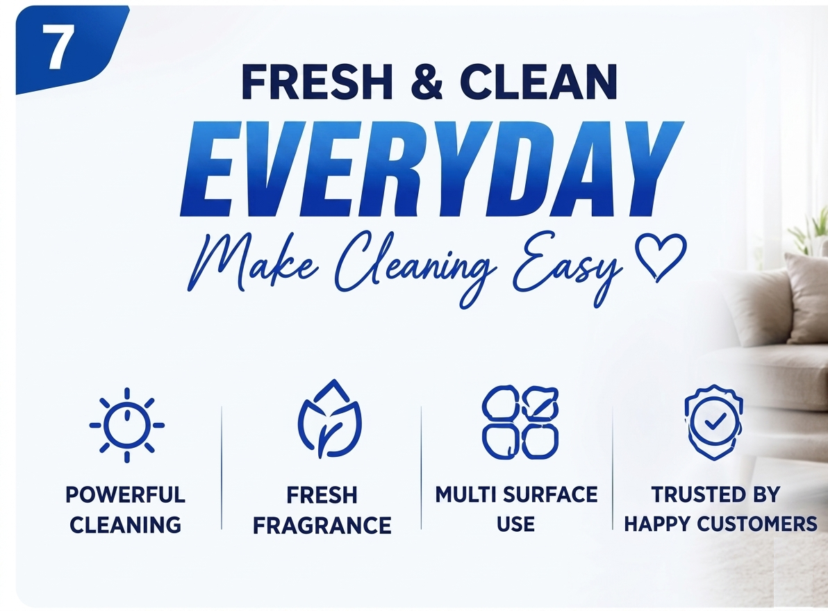 Houseery 5-in-1 Multi-Surface Cleaner – Kitchen, Bathroom, Fabric & Tile Spray
