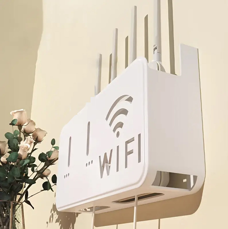 Houseery Wall-Mounted WiFi Router Shelf & Organizer