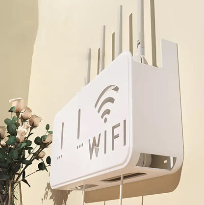Houseery Wall-Mounted WiFi Router Shelf & Organizer