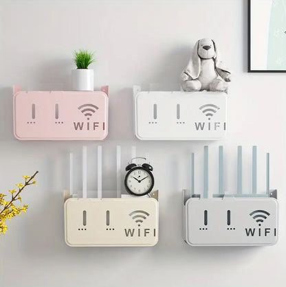 Houseery Wall-Mounted WiFi Router Shelf & Organizer