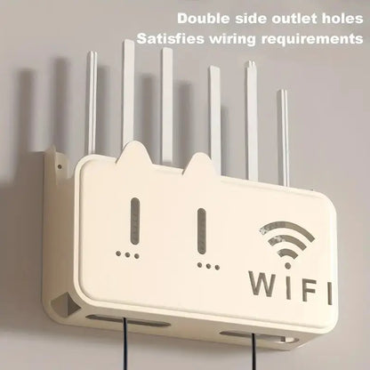 Houseery Wall-Mounted WiFi Router Shelf & Organizer