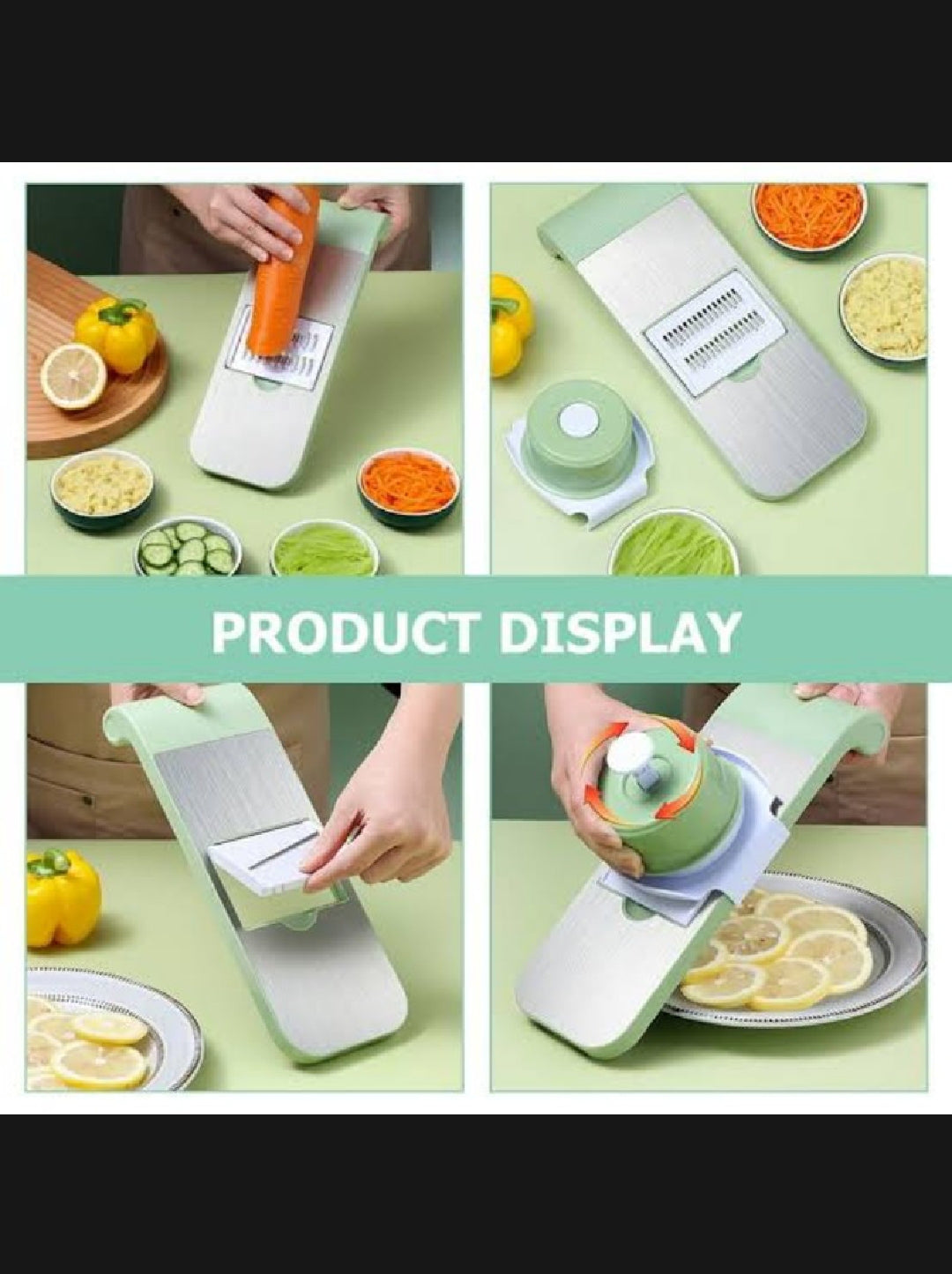 Houseery 5-in-1 Handheld Vegetable Slicer & Mandoline