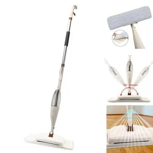 Houseery 360° Refillable Spray Mop System – Microfiber Floor Cleaning Set