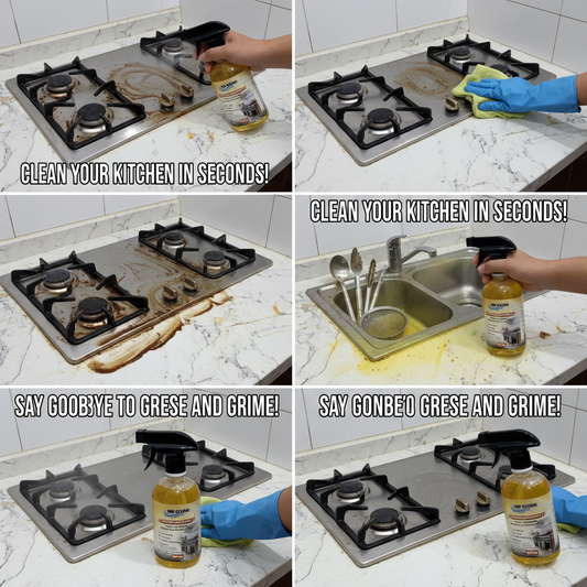 Houseery Heavy-Duty Degreaser Spray – Oil & Grease Remover for Stove, Tiles & Sink