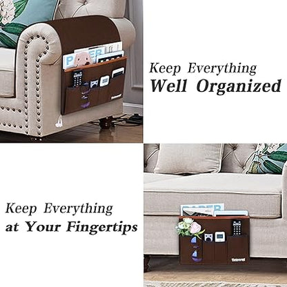 Houseery Sofa Armrest Organizer with 6 Pockets