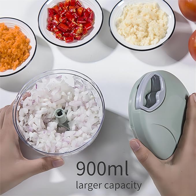 Houseery Hand-Pull Speedy Chopper — Manual Food Processor (2000ml)