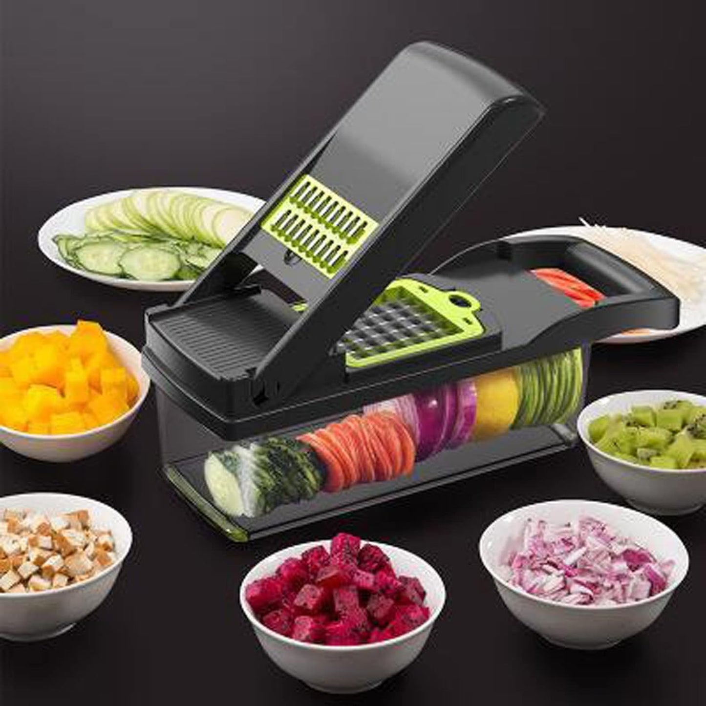 Houseery 14-in-1 Vegetable Chopper, Slicer & Dicer Set