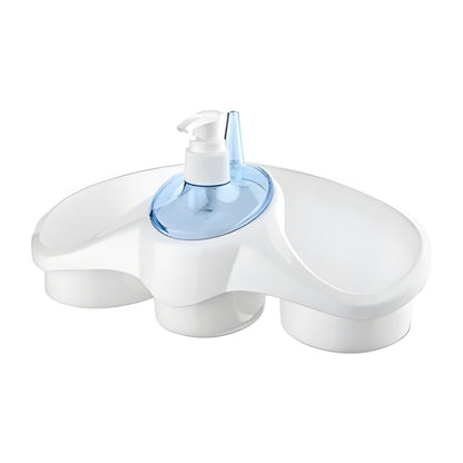 Self Dispensing Kitchen Cleaning Kit – Soap Dispenser Brush & Sponge Holder